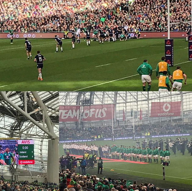 Ireland v Scotland rugby match victory